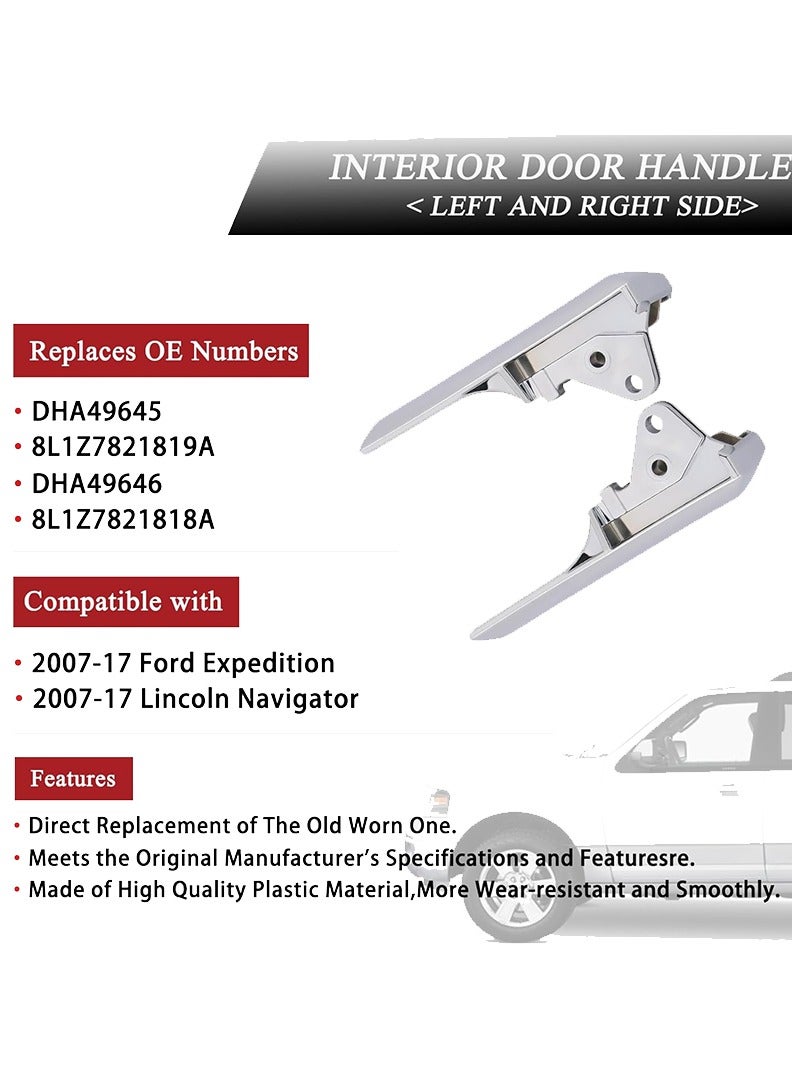 TLAXCA Interior Door Handle,Compatible with 2007-2017 Ford Expedition Lincoln Navigator,Front or Rear Left Right Side Door Part OE 8L1Z7821819A 8L1Z7821818A - Image 3