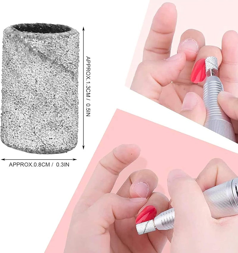 klarako Nail Drill Bits, Nail File Sanding Bands 210pcs Sanding Bands for Nail Drill #80#120#180 Grits for Acrylic Nails Gel Manicures Pedicures Tools - Image 4