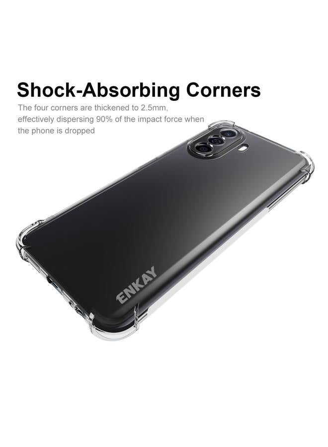 ENKAY Case For Huawei Enjoy 50 4G / Nova Y70 Plus 4G Global Clear TPU Shockproof Phone Case - Image 4