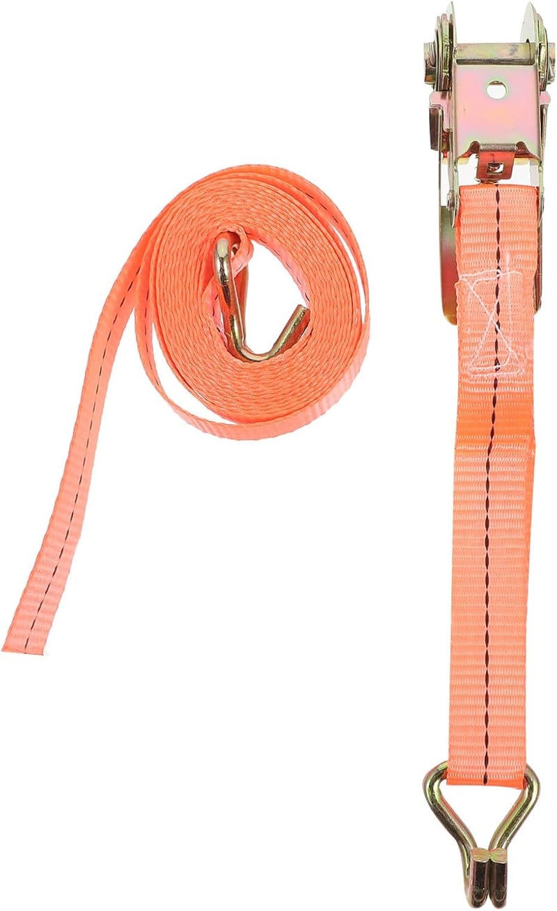 Heavy Duty Ratchet Cargo Strap 2.5cm X 3 Meter Polyester Tie-Down Belt with Double Hooks for Truck and Car Luggage Binding - Image 1