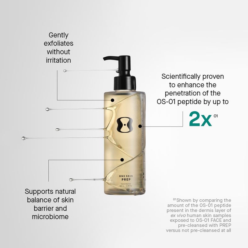 OneSkin PREP Facial Cleanser to Exfoliate and Support Skin Balance, Dermatologist Tested & Safe for Sensitive Skin - Image 2