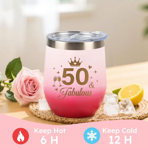 Giftota 50th Birthday Gifts for Her, 50th Birthday Gifts for Women Self Care Relaxing Spa Basket Fabulous 50 Year Old Birthday Gift for Her 50 Year Old Gift Presents Ideas for Mom Wife Sister Friend Coworker - Image 3