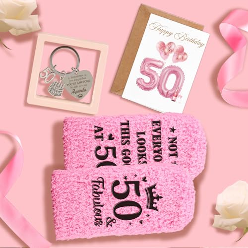 Giftota 50th Birthday Gifts for Her, 50th Birthday Gifts for Women Self Care Relaxing Spa Basket Fabulous 50 Year Old Birthday Gift for Her 50 Year Old Gift Presents Ideas for Mom Wife Sister Friend Coworker - Image 5