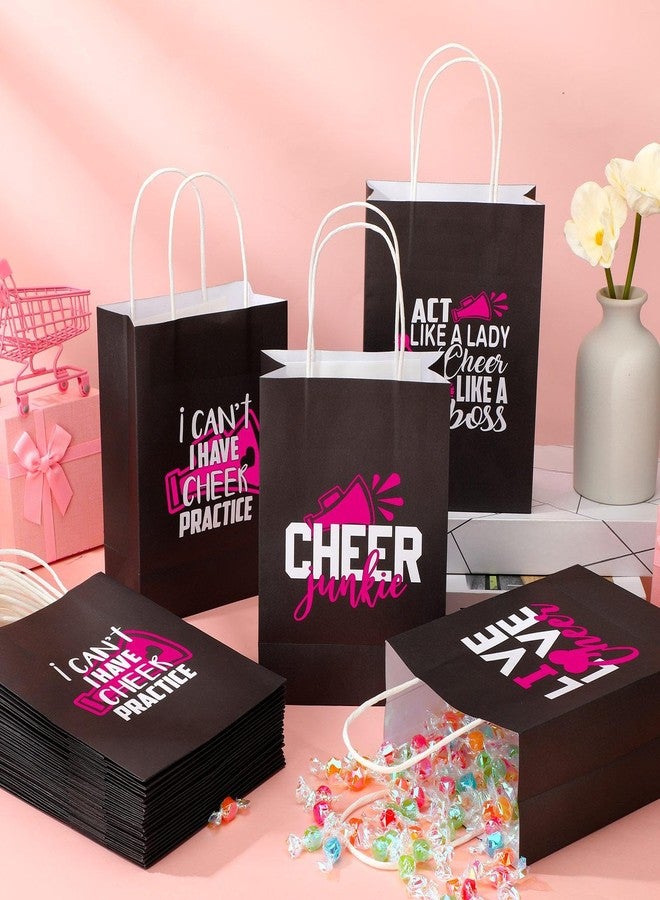 Engrowtic 24 Pcs Cheer Goodie Bags Cheerleading Tote Bags Cheerleader Gifts Accessories for Cheerleaders Cheer Party Favors Bulk for Team(Pink) - Image 2
