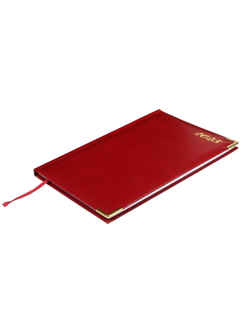 FIS FIS A5 Diary 2025 English (1-Week at a glance) Maroon - FSDI78E25MR  - Image 1