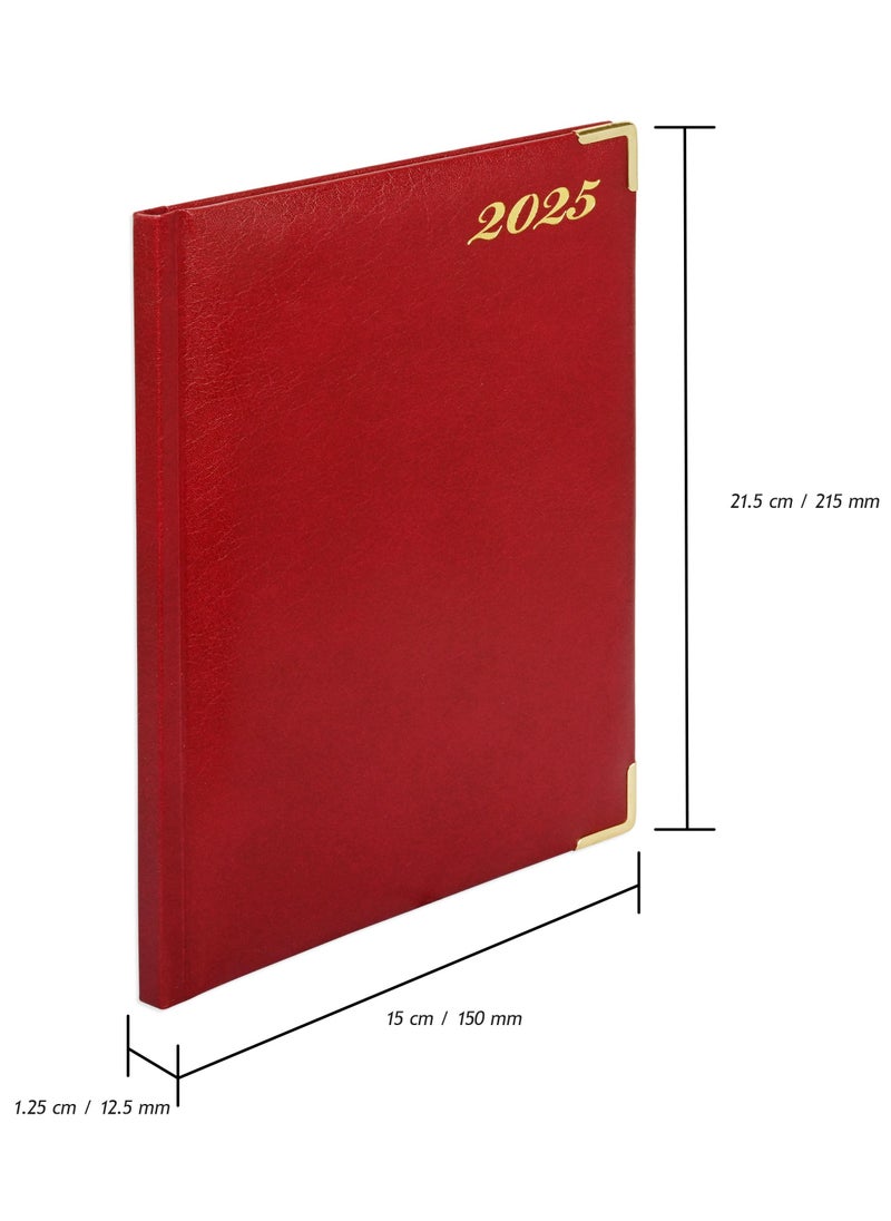 FIS FIS A5 Diary 2025 English (1-Week at a glance) Maroon - FSDI78E25MR  - Image 5