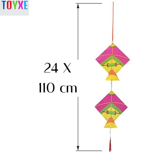 TOYXE Makar Sankranti Kites Hanging Wall Decor Items Set of 4 Pieces - Image 2