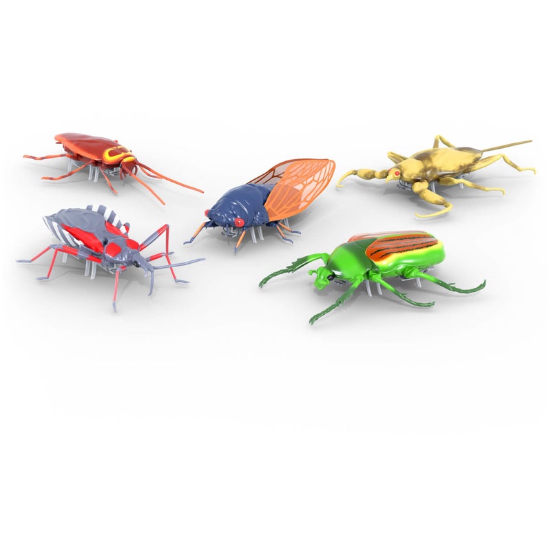HEX Bots Nano Real Bugs 5Pack Fake Insect Toy Figures Sensory Toys for Kids Cats Robot Toys for Boys Girls Aged 3 Up - Image 2