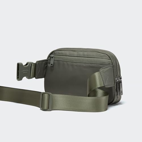Pander Everywhere Belt Bag for Women, 5 Zipper Pockets Nylon Crossbody Fanny Pack Purse (Grey Sage). - Image 4