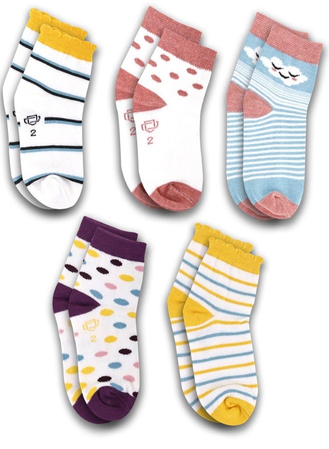 Dollar Kids Socks For Boys & Girls In Blended Cotton (Pack of 5) - Image 1