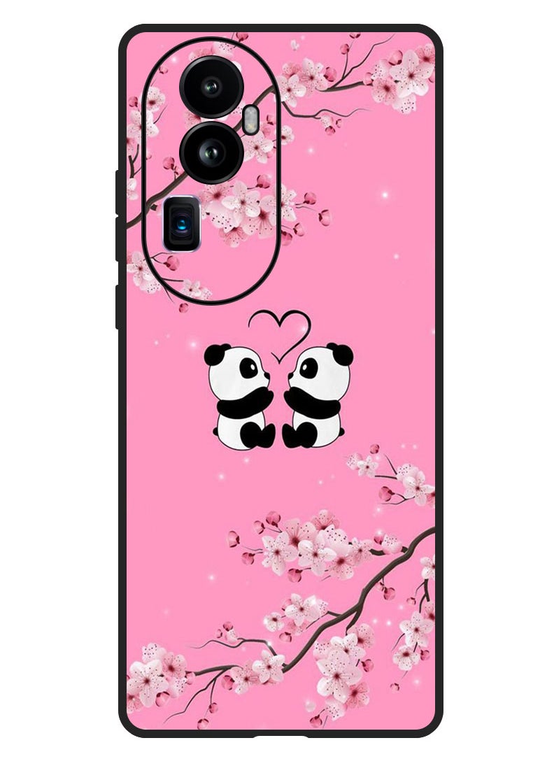 Theodor Protective Case Anti Scratch Shock Proof Bumper Cover For Oppo Reno 10 Pro Plus Two Small Pandas  - Image 1