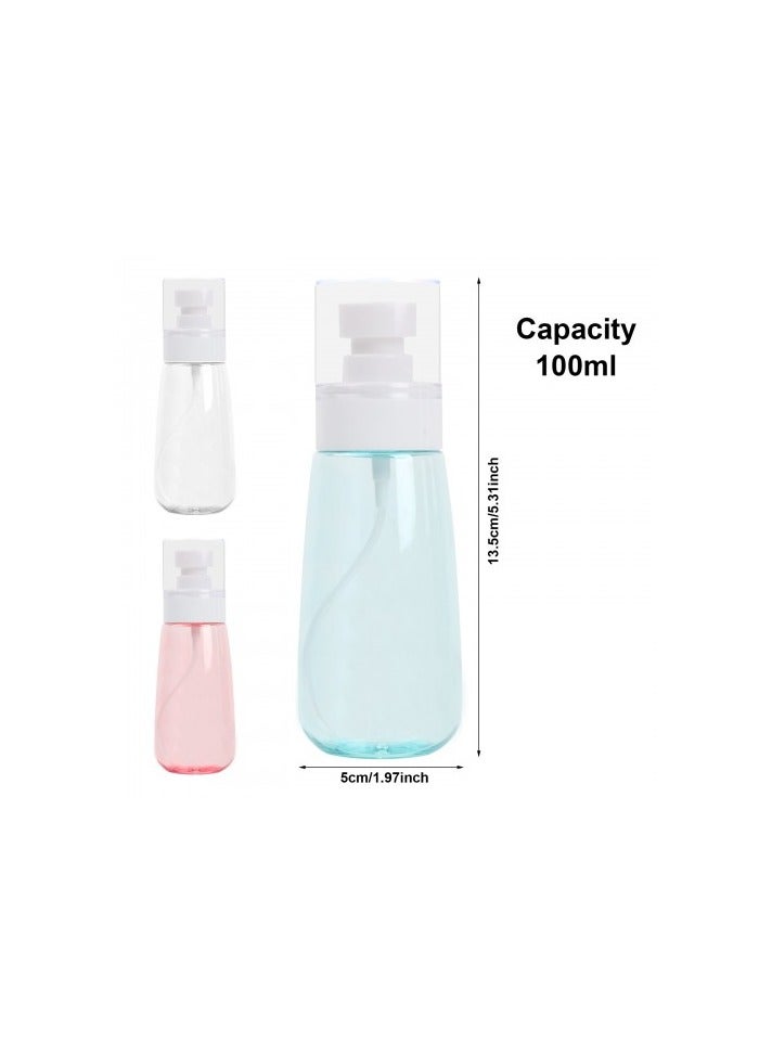 3-Pack 100ml Travel Spray Bottles, Refillable Fine Mist Atomizer, PETG Empty Spray Container, Portable for Skincare and Cosmetics, Leakproof Design - Image 2
