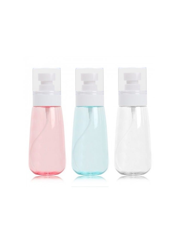 3-Pack 100ml Travel Spray Bottles, Refillable Fine Mist Atomizer, PETG Empty Spray Container, Portable for Skincare and Cosmetics, Leakproof Design - Image 1