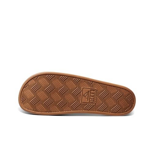 REEF Cushion Tradewind Mens Slides, Adjustable Straps, Ultra Soft Cushion Footbed, Arch Support, Dove/Tobacco, 13 - Image 4