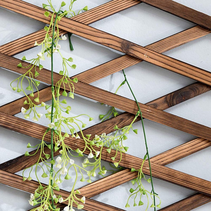CALIDAKA Wooden Trellis Expandable Plant Trellis Garden Trellis for Climbing,Hanging Wooden Plant Trellis Frame Trellis Fence Support for Climbing Vines Flowers Wall Decor for Patio Garden - Image 4