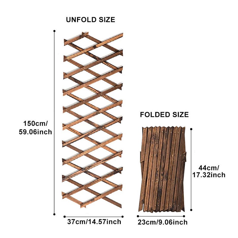 CALIDAKA Wooden Trellis Expandable Plant Trellis Garden Trellis for Climbing,Hanging Wooden Plant Trellis Frame Trellis Fence Support for Climbing Vines Flowers Wall Decor for Patio Garden - Image 2