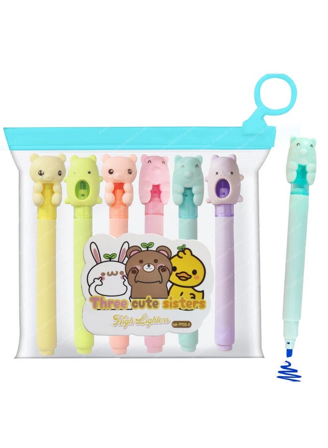 فنبلاست أقلام تمييز فن بلاست - مجموعة أقلام تمييز من 6 ألوان، أقلام تمييز جمالية، قلم تحديد كتب برأس رصاصي، أقلام تحديد بألوان الباستيل، أقلام رسم للمكتب والكتابة (متعددة الألوان) - Image 1