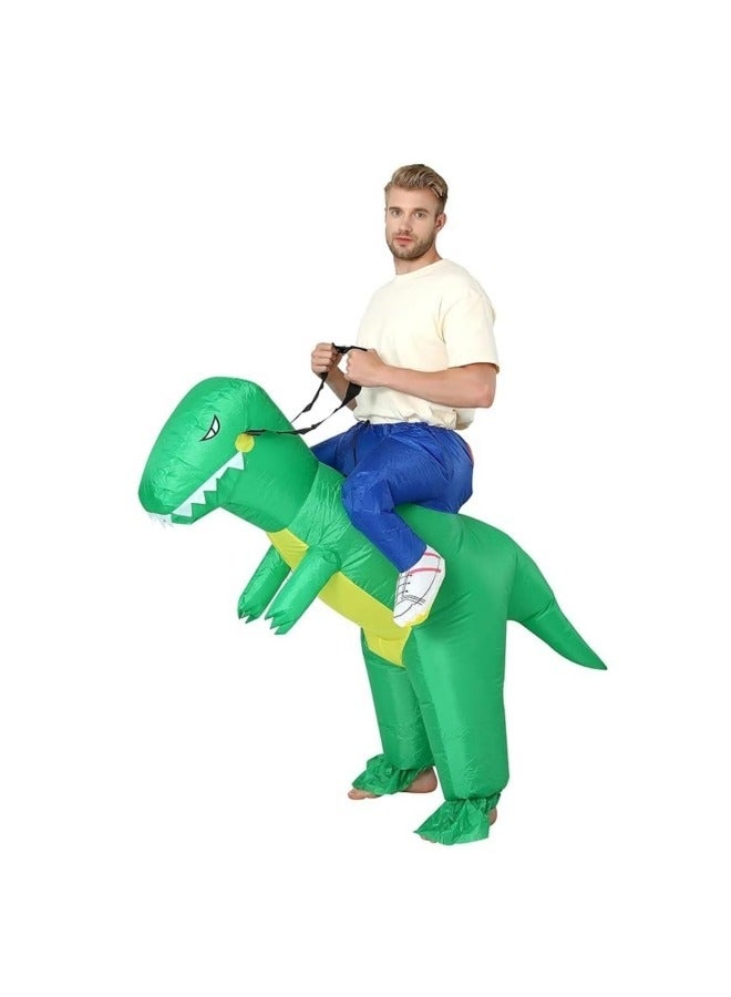 Loquat Dinosaur Inflatable Costumes,T-Rex Dinosaur Costume Festival,Dinosaur Party Cosplay,T-rex Cosplay Anime Blow-up Party Dress for Adult150cm-190cm - Image 3