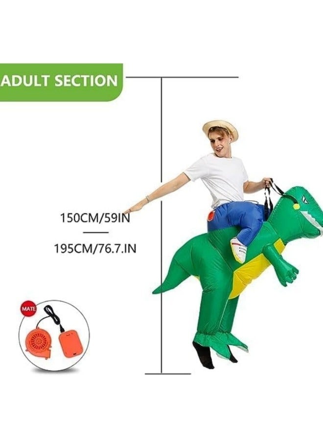 Loquat Dinosaur Inflatable Costumes,T-Rex Dinosaur Costume Festival,Dinosaur Party Cosplay,T-rex Cosplay Anime Blow-up Party Dress for Adult150cm-190cm - Image 2