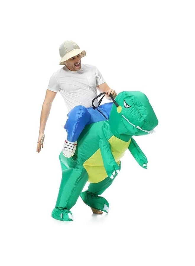 Loquat Dinosaur Inflatable Costumes,T-Rex Dinosaur Costume Festival,Dinosaur Party Cosplay,T-rex Cosplay Anime Blow-up Party Dress for Adult150cm-190cm - Image 4