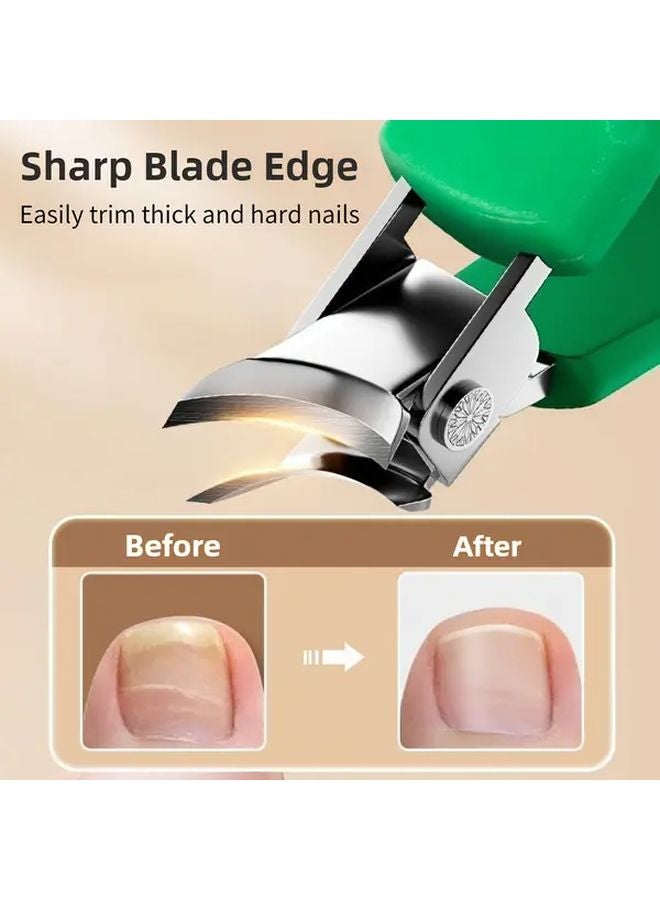 Orange Nail Clippers With Pointed Tips Heavy Duty Stainless Steel Scissors Ergonomic Handle Sharp Blades - Image 3