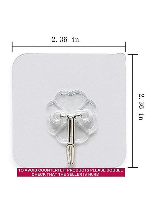 VIETNAM Vietnam Adhesive Wall Sticky Hooks Heavy Duty Utility Hook Transparent Reusable Wall Hangers 2KGS Waterproof for Home Kitchen Bathroom Bedroom Dorm Keys Bag Towels 6 Pack  - Image 2