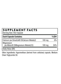 Thorne Calcium-Magnesium Malate - 240 Capsules  - Image 2
