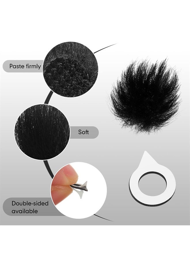 Nezyo 10 Pcs Camera Mic Windscreen Wind Muff Built in Microphone Camera Mic Muff Compatible with DSLRs Mic Outdoor Windshield and 20 Pcs Camera Wind Muff Sticker, Black, 0.24 x 0.24 Inch - Image 2