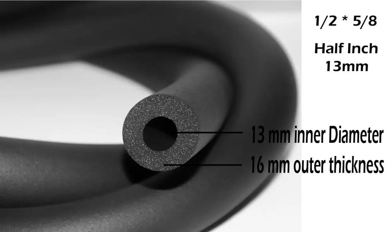 Marshland AC Tube 58 ID X 14 THK Insulation Tube Nitrile Tube Heat and Cold Insulation Tube Air Conditioner Tube Rubber Tube Foam Insulated Tube 6 Feet Length 16MM Inner 06MM THK Pack of 7 - Image 5