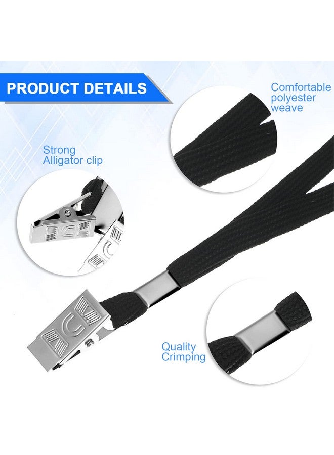 مارسبارك 100 قطعة من علامات الاسم البلاستيكية الشفافة وحاملي بطاقات الهوية و100 قطعة من علامات الاسم وأحبال الرقبة وحامل الهوية لطلاب المعلمين والممرضات (أفقي) - Image 2