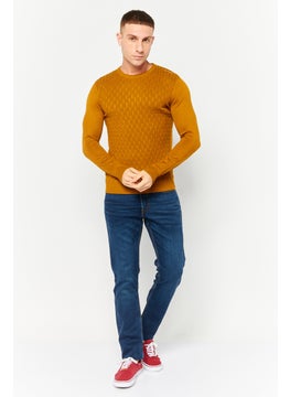 Sorbino Men Crew Neck Long Sleeves Heather Sweatshirt, Brown  - Image 2