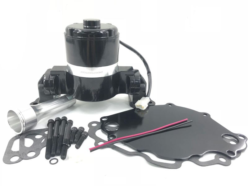 Pateyney Small Block For Ford Electric Water Pump 289 302 351W SBF High Volume Flow w/PLATE (Black) - Image 2