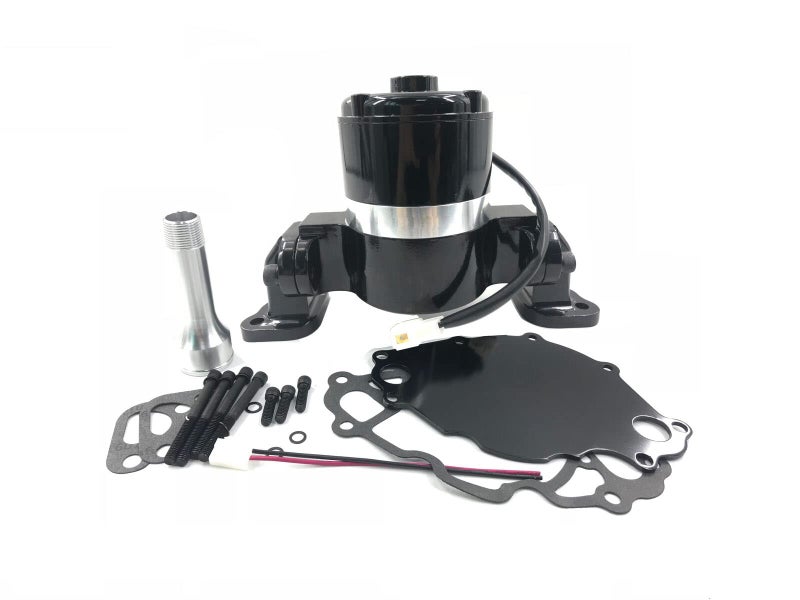 Pateyney Small Block For Ford Electric Water Pump 289 302 351W SBF High Volume Flow w/PLATE (Black) - Image 1