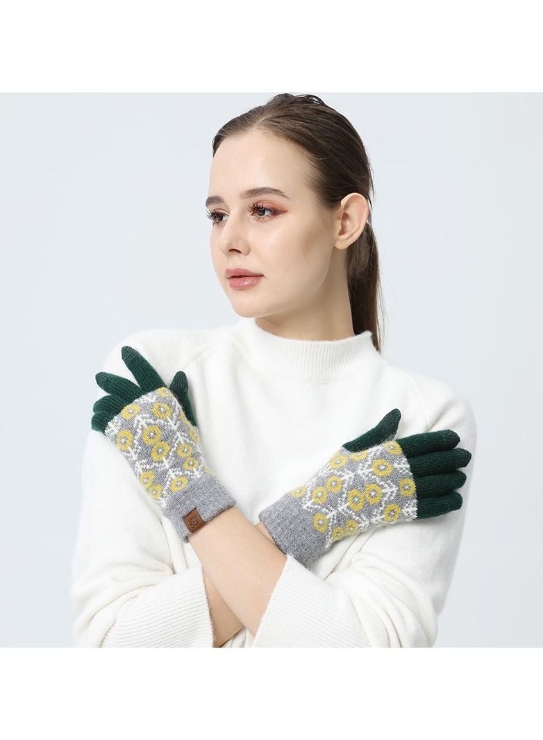 Loquat Solid Knit Gloves 