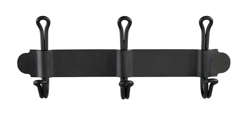 WENKO Regleta 3 ganchos nostalgia Trio, One Size, Black - Image 2