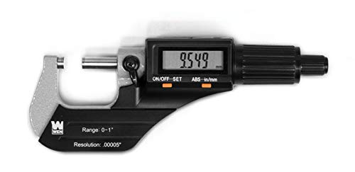 WEN 10725 Standard and Metric Digital Micrometer with 0 to 1Inch Range 00005Inch Accuracy LCD Readout and Storage Case - Image 1