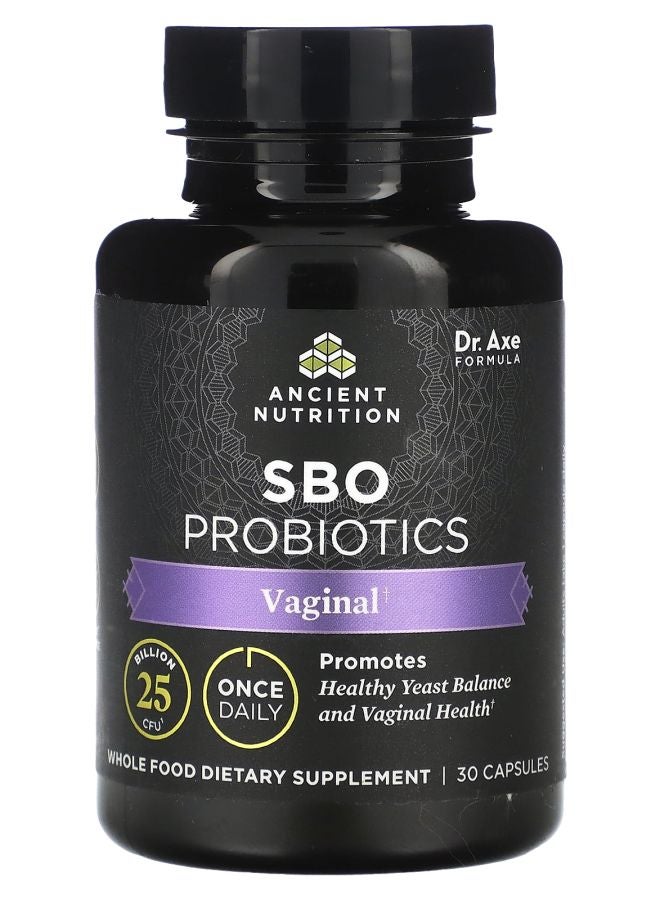 Ancient Nutrition بروبيوتيك SBO مهبلي 25 مليار CFU 30 كبسولة