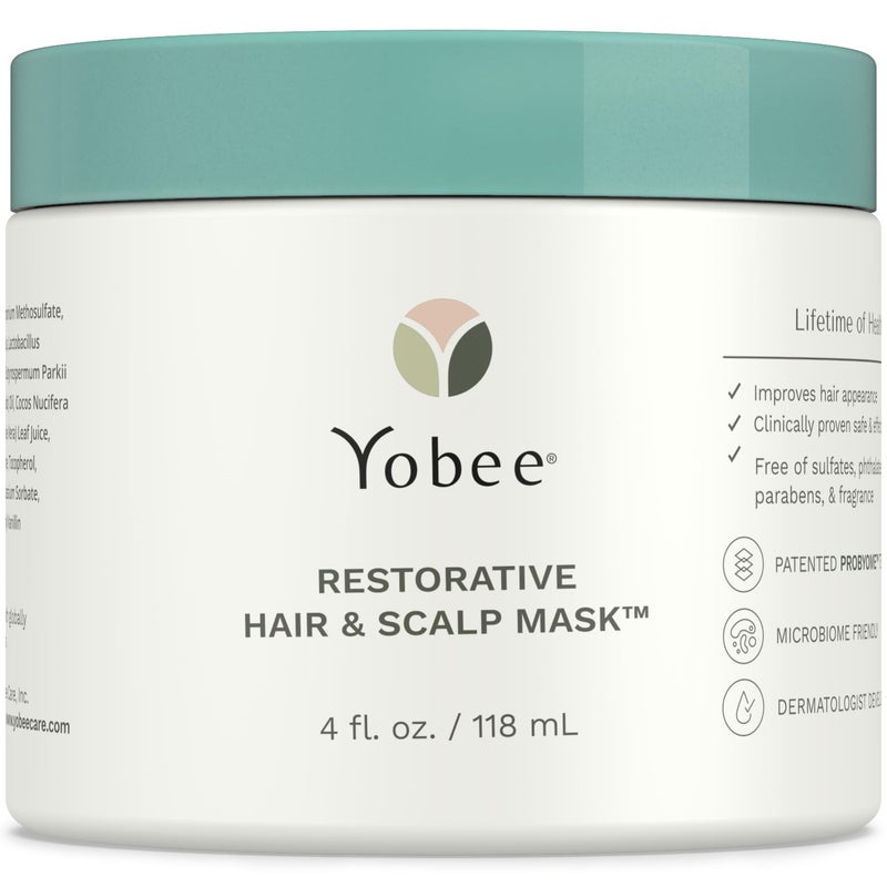 Yobee Restorative Scalp Mask Dry Scalp Treatment Hair Mask Probiotic Extracts Organic Honey Turmeric Vitamin B12 Natural Dry Itchy Sensitive Scalp and Dandruff Relief for Adults 4 fl oz - Image 2