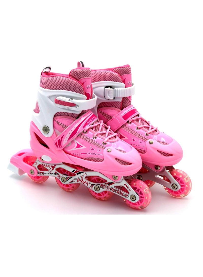 DubaiGallery Kids Roller Skate Shoes Single/Double Wheels Retractable Skateboarding Rollerblades Outdoor for Boys and Girls Pulley Shoes - Image 3