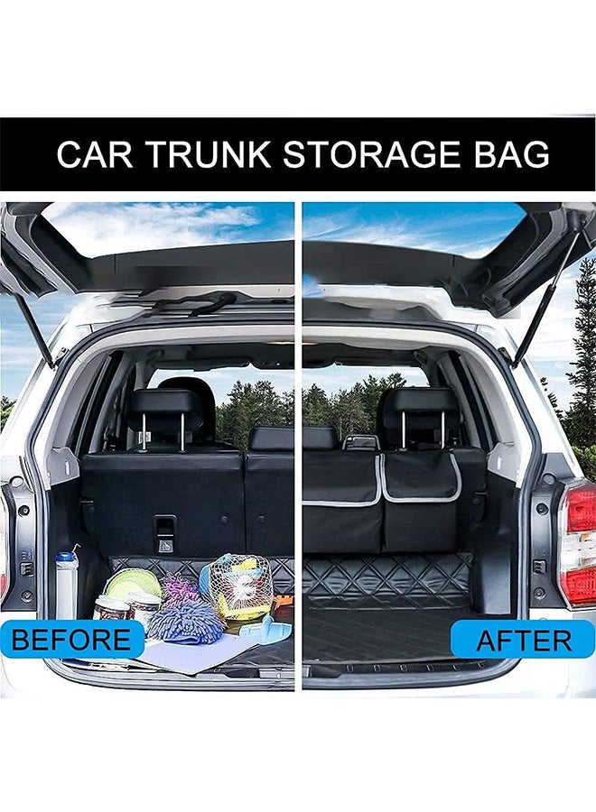 Hihonor Car Trunk Organizer Bag,Rear Seat Hanging Organizer Bag,Foldable Design,Large Capacity Storage for SUV/Trucks  - Image 2