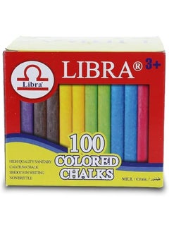 erorex Libra Dustless Colored Chalks Smooth Writting Calcium Chalks Non Brittle 100 Pieces Box 