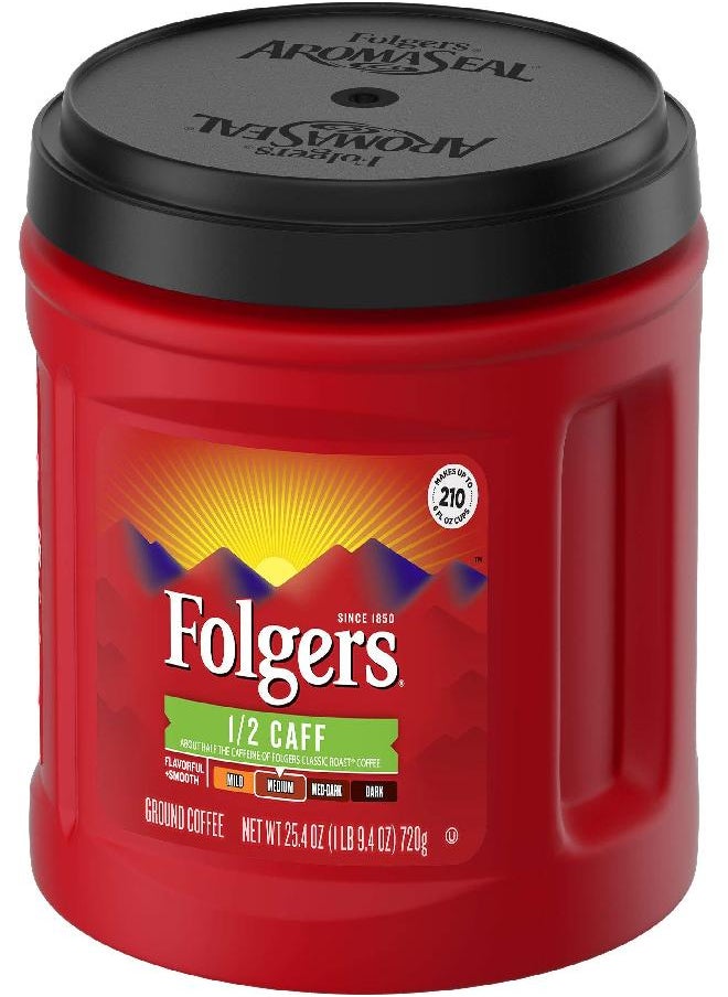 Folgers Folgers 1/2 Caff Medium Roast Ground Coffee, 25.4 Ounces  - Image 3