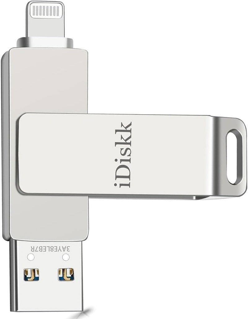 iDiskk iOS MFi Certified 1TB Flash Drive Photo Stick Mobile for iPhone (14/13/12/12 pro/12 pro max/11/11 Pro/XR/X) Memory Stick iPad External Photo Storage for MacBook/Laptops/PC Photo Stick - Image 1