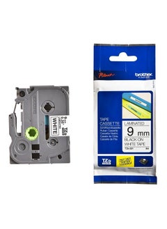 NIBEMINENT Tz-E221 P-Touch 9Mm Laminated Tape - Black On White  - Image 1