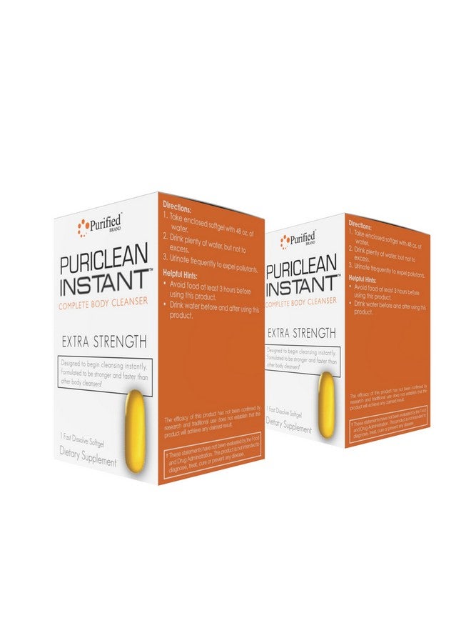 Wellgenix Puriclean Instant Complete Body Cleanser, 1 Fast Acting Softgel, Premium Extra Strength Herbal Cleanse Detox, One Hour Detox Supplement (Pack of 2) - Image 1