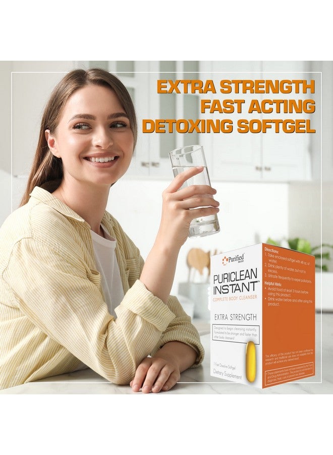 Wellgenix Puriclean Instant Complete Body Cleanser, 1 Fast Acting Softgel, Premium Extra Strength Herbal Cleanse Detox, One Hour Detox Supplement (Pack of 2) - Image 2