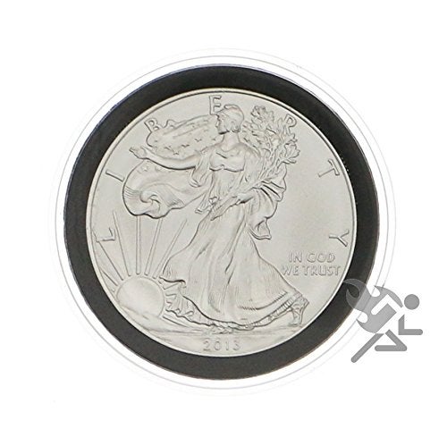 OnFireGuy 20 Air-Tite 40mm Black Ring Coin Capsules & Black Lid Capsule Tube | Coin Holders for 1 oz Silver Eagles with Plastic Storage Tube Combo - Image 4