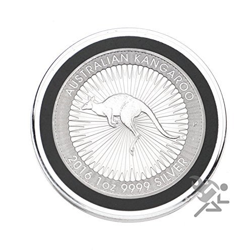 OnFireGuy 20 Air-Tite 40mm Black Ring Coin Capsules & Black Lid Capsule Tube | Coin Holders for 1 oz Silver Eagles with Plastic Storage Tube Combo - Image 3