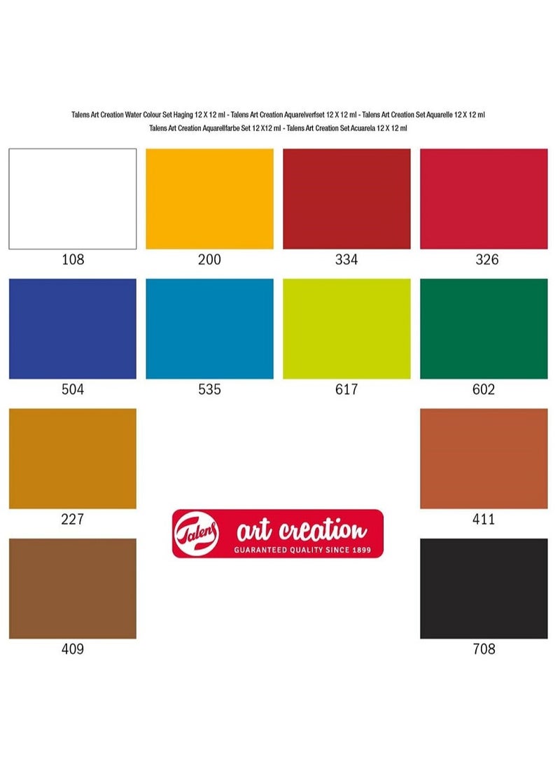 Talens Art Creation Water Colour Set 12 pcs - Image 5