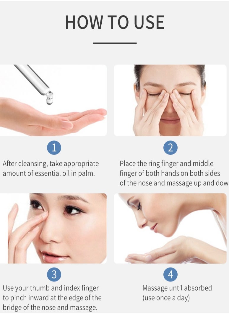زيت عطري لرفع الأنف ومشابك على شكل الأنف لتدليك الأنف، مما يجعل الأنف أكثر استقامة وجمالاً